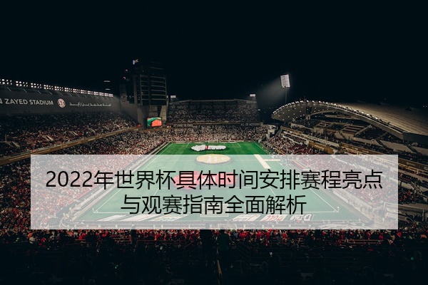 2022年世界杯具体时间安排赛程亮点与观赛指南全面解析