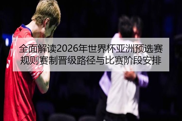 全面解读2026年世界杯亚洲预选赛规则赛制晋级路径与比赛阶段安排